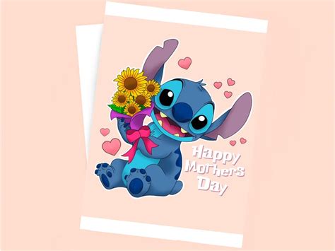 stitch mother's day card
